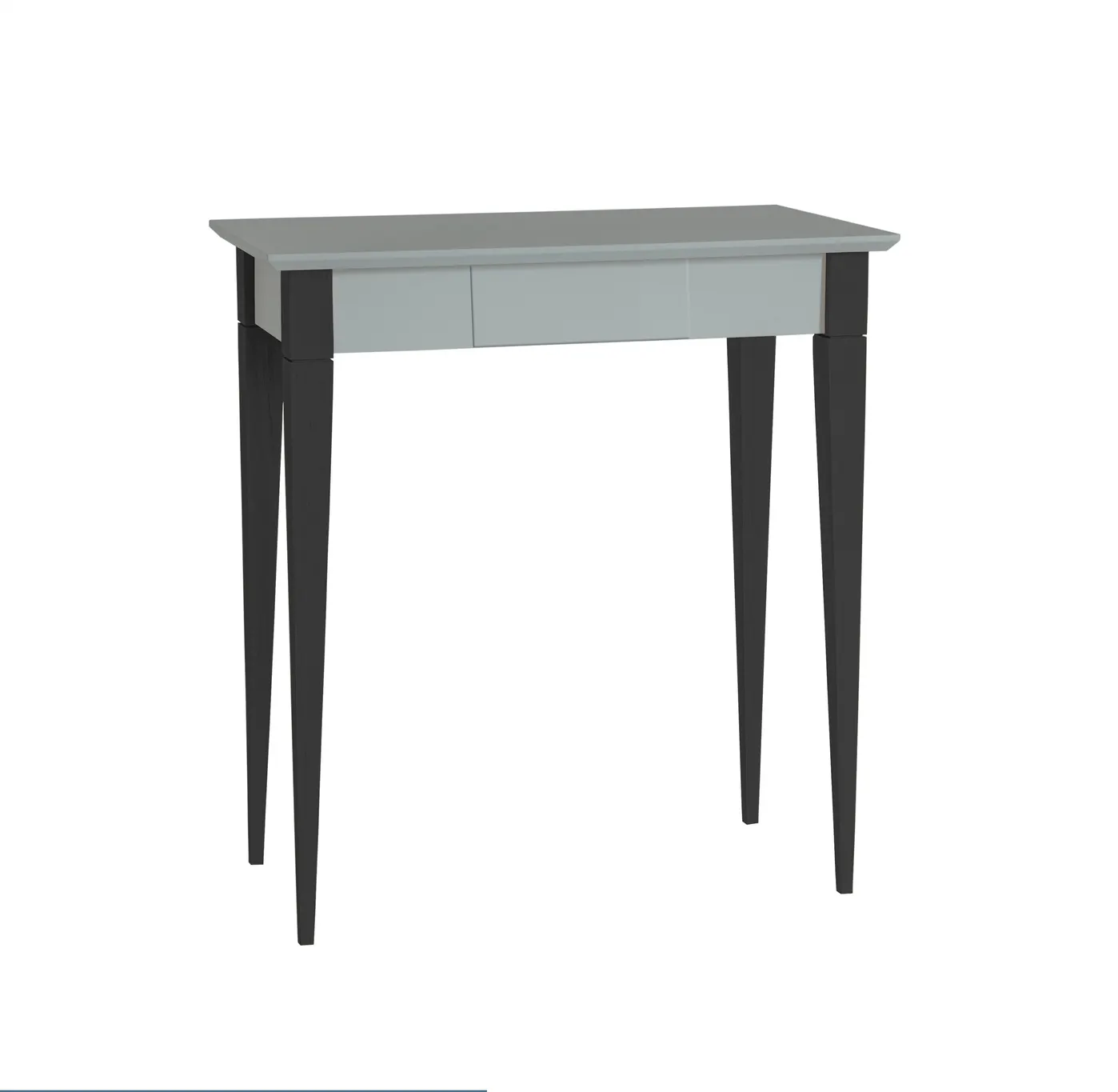 Biurko z szufladą MIMO 65x40 ciemnoszary blat/czarne drewniane nogi