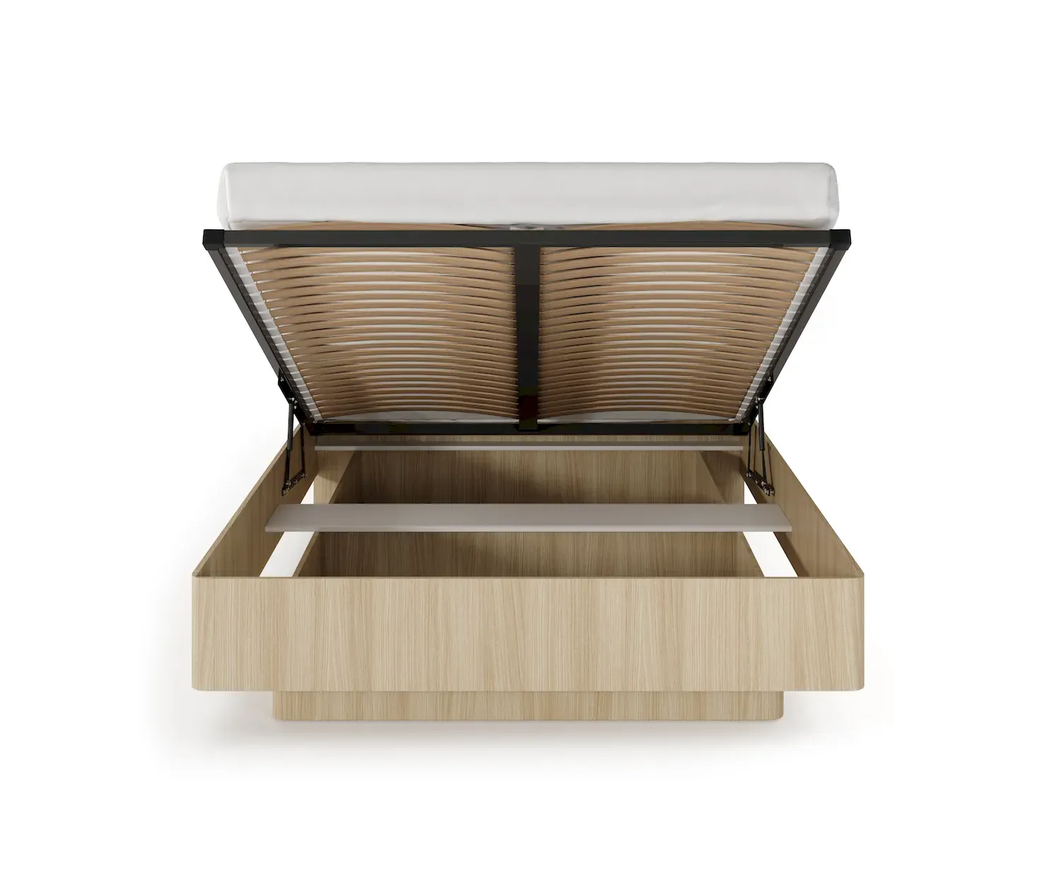 Łóżko z pojemnikiem i tapicerowanym zagłówkiem VIKI tkanina Abriamo 3 dąb barista - LA_VIKI_ŁÓŻKO_Z_ZAGŁOWIEM_TAPICEROWANYM