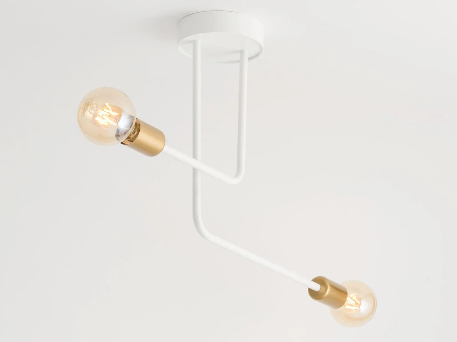 Lampa sufitowa/plafon GINO 2 biało-złoty - SI_32379