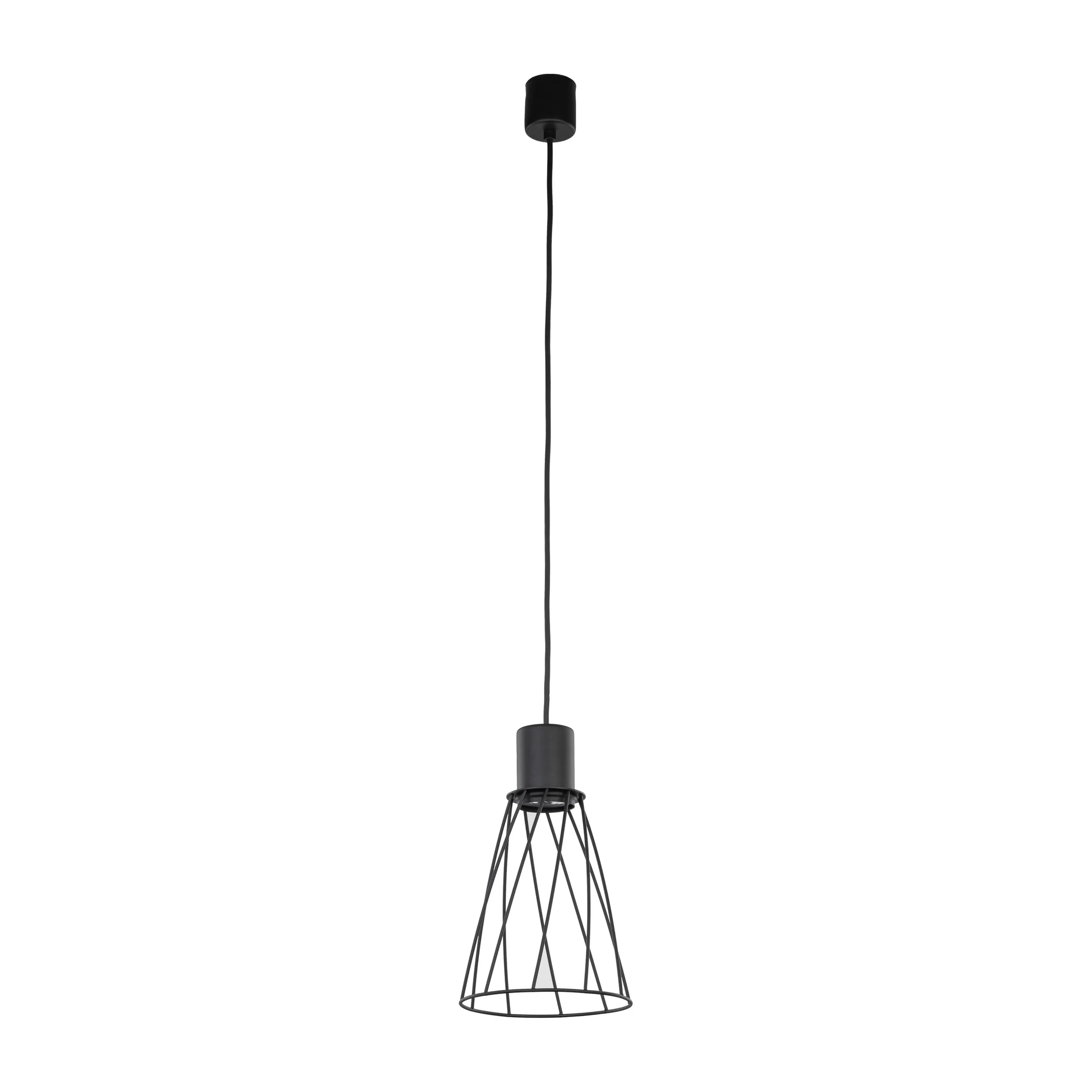 Lampa wisząca MODESTO metalowa czarna 170x16cm