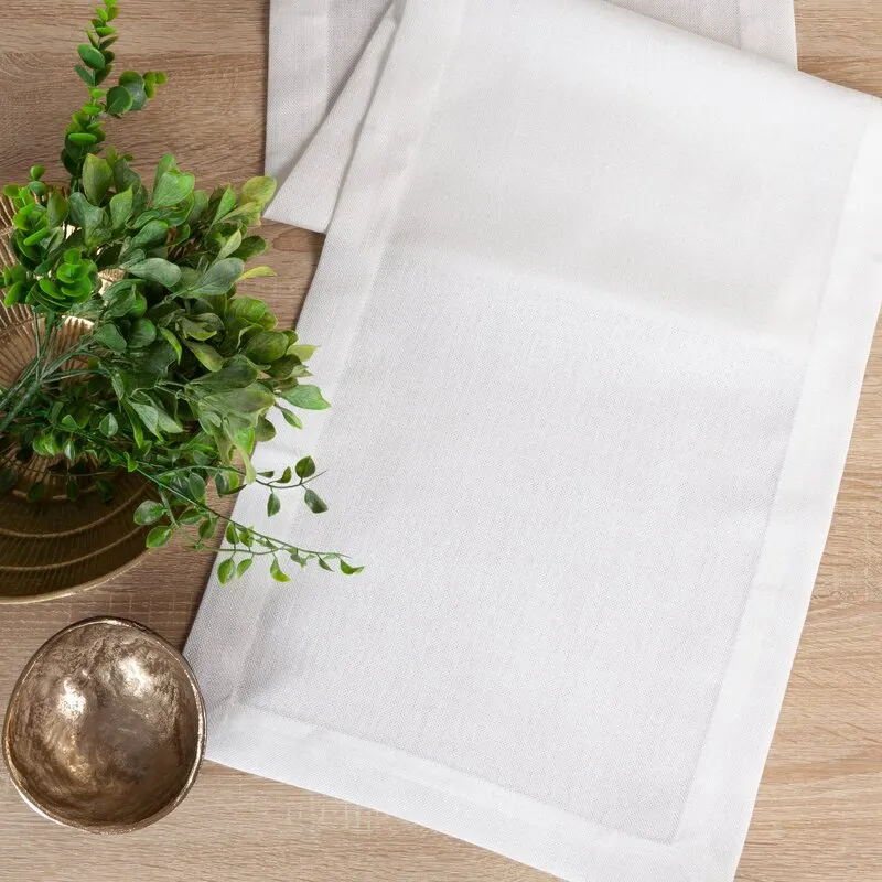 OBRUS STELLA 2 40 X 180 CM BIAŁY - EU_390402