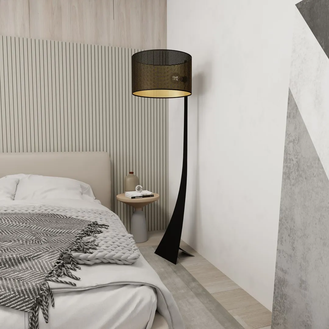 Lampa stojąca ESTRELLA czarny złoty - 1156/LP1