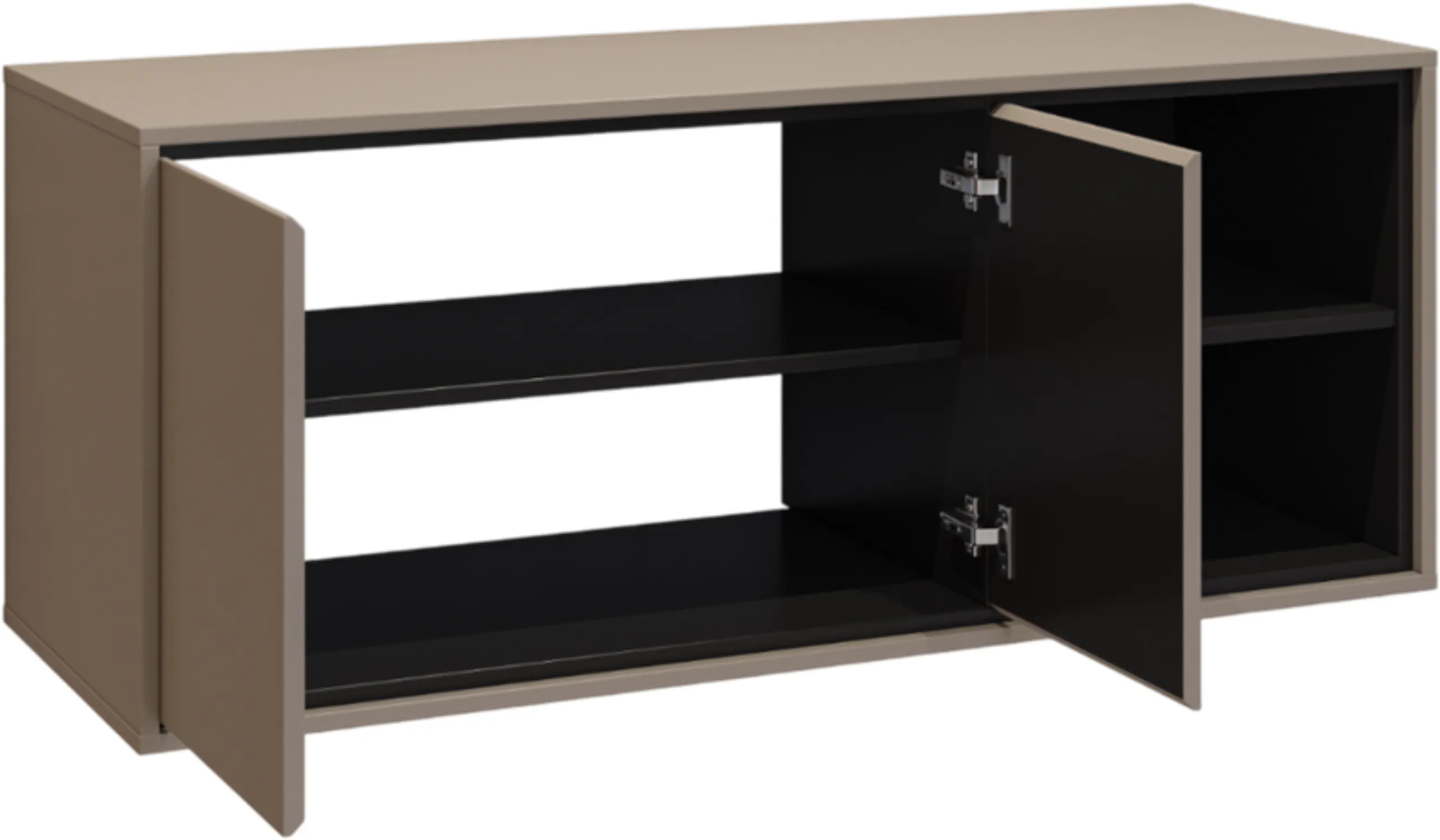 Szafka pod umywalkę IRVINE 2-drzwiowa z regałem 120cm - congo, czarny - 30CWNP60