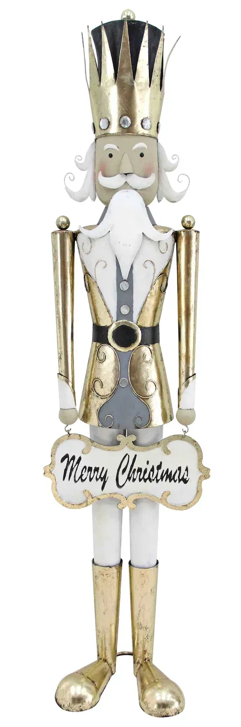 Metalowy DZIADEK DO ORZECHÓW ZŁOTY MAXI 1566 złoty