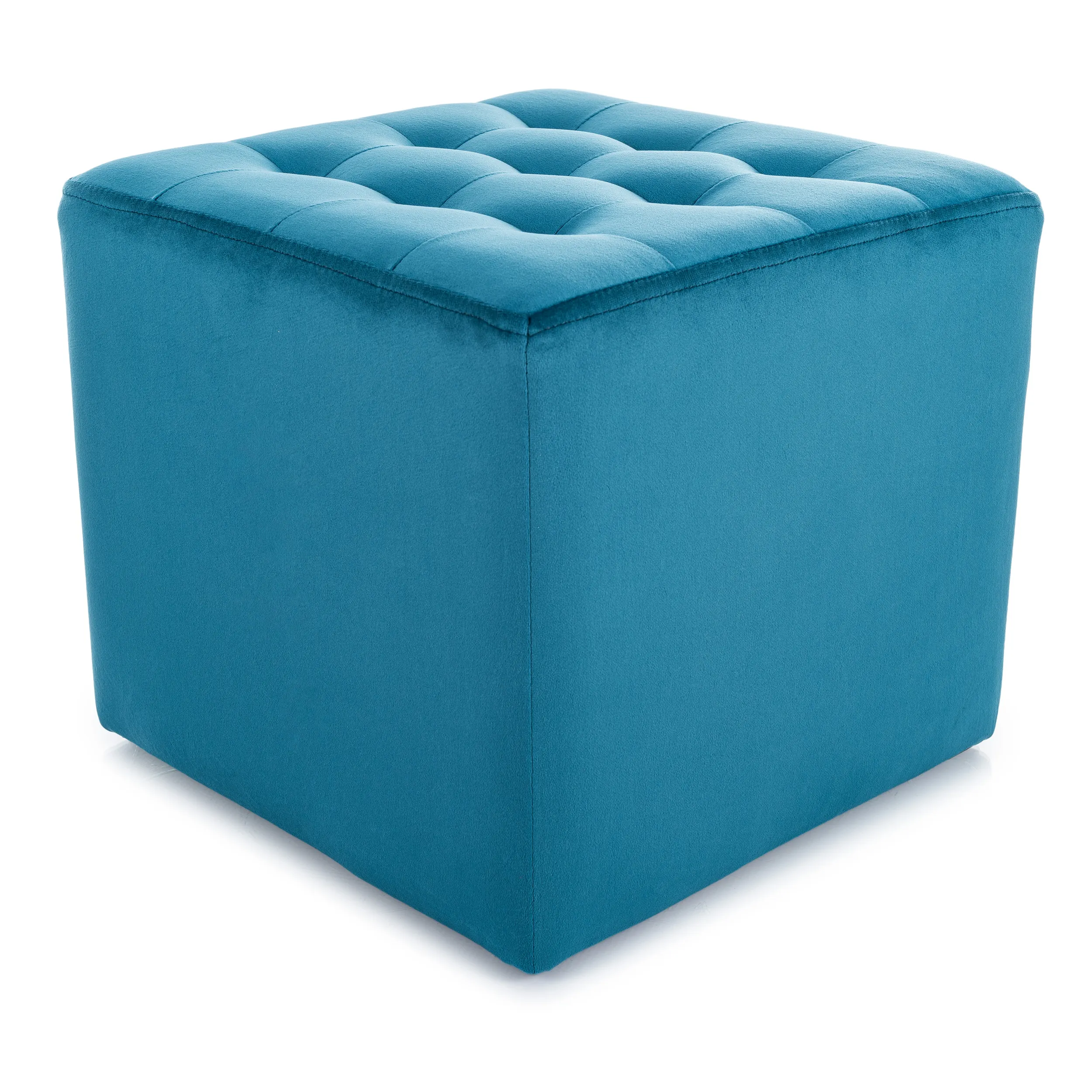 Pufa LORI Velvet aksamitna turkusowa Signal