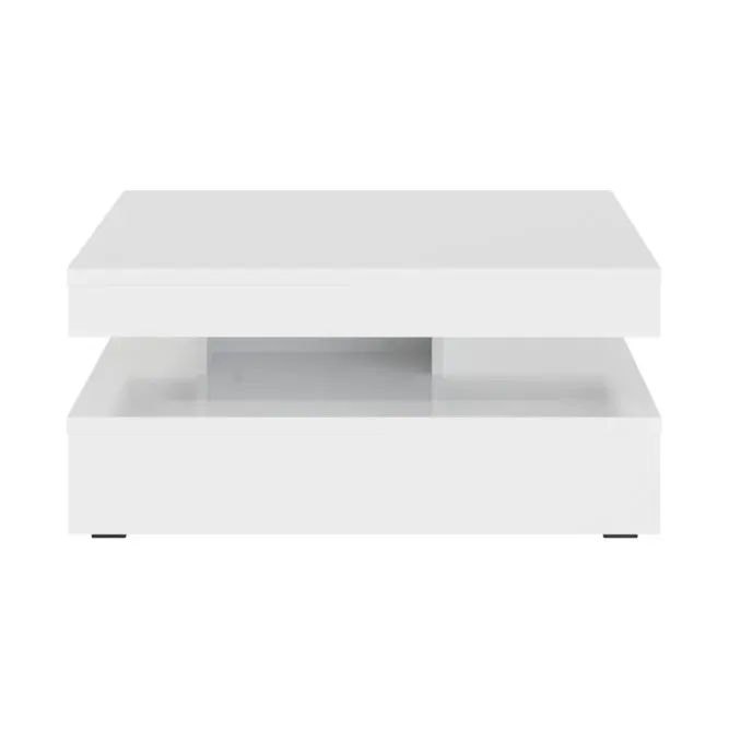 Stolik kawowy obrotowy CFTT4181 COFFEE TABLES 78x78 cm Biały połysk - CFTT4181-Z38