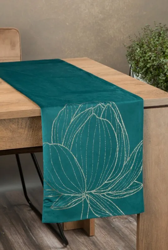 OBRUS BLINK 12 35 X 140 CM CIEMNOTURKUSOWY OBRUS BLINK 12 35 X 140 CM CIEMNOTURKUSOWY