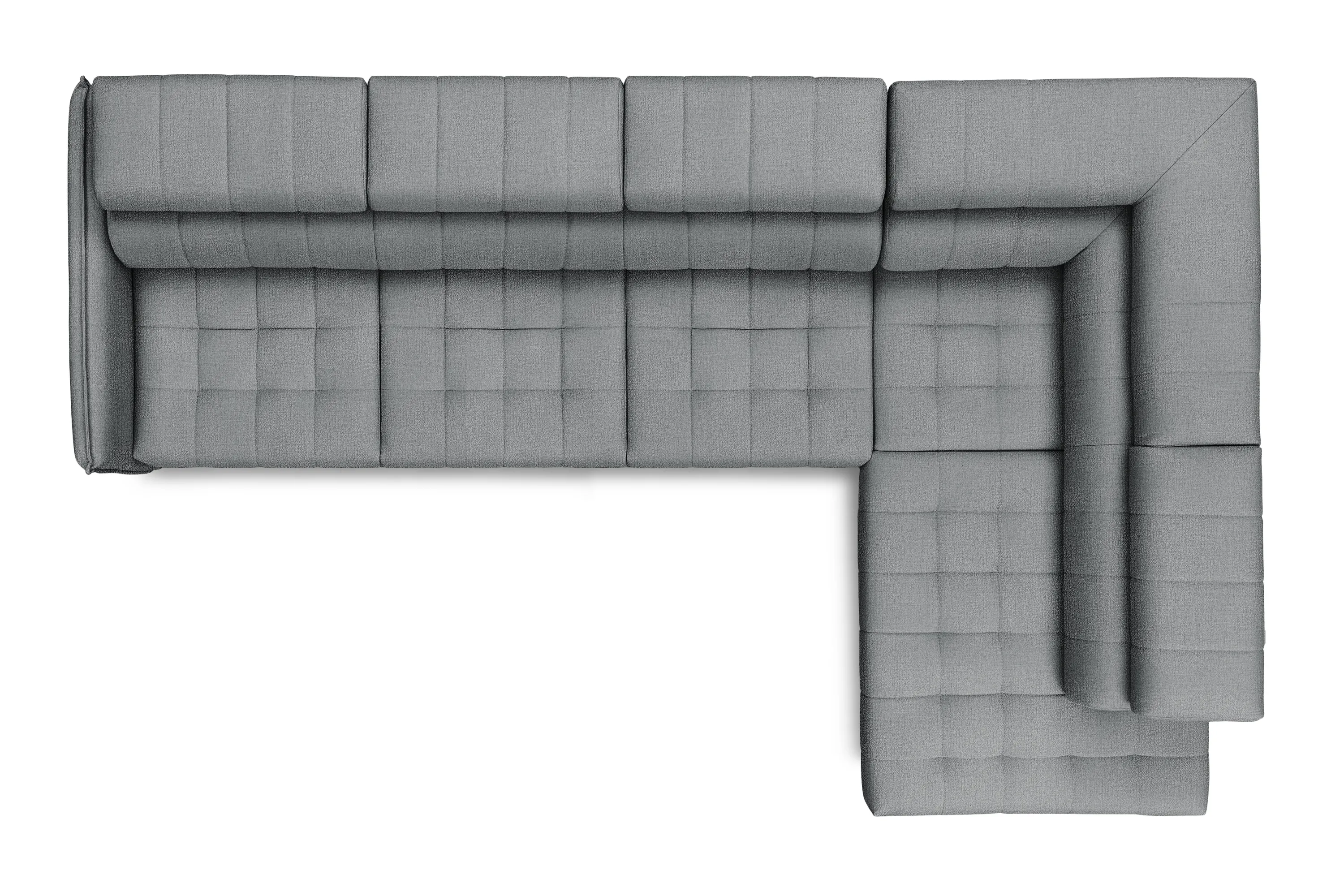 Narożnik prawostronny ELARIAS MAXI regulacja zagłówka i podłokietników tkanina Perfect harmony 85 szary - B_168606