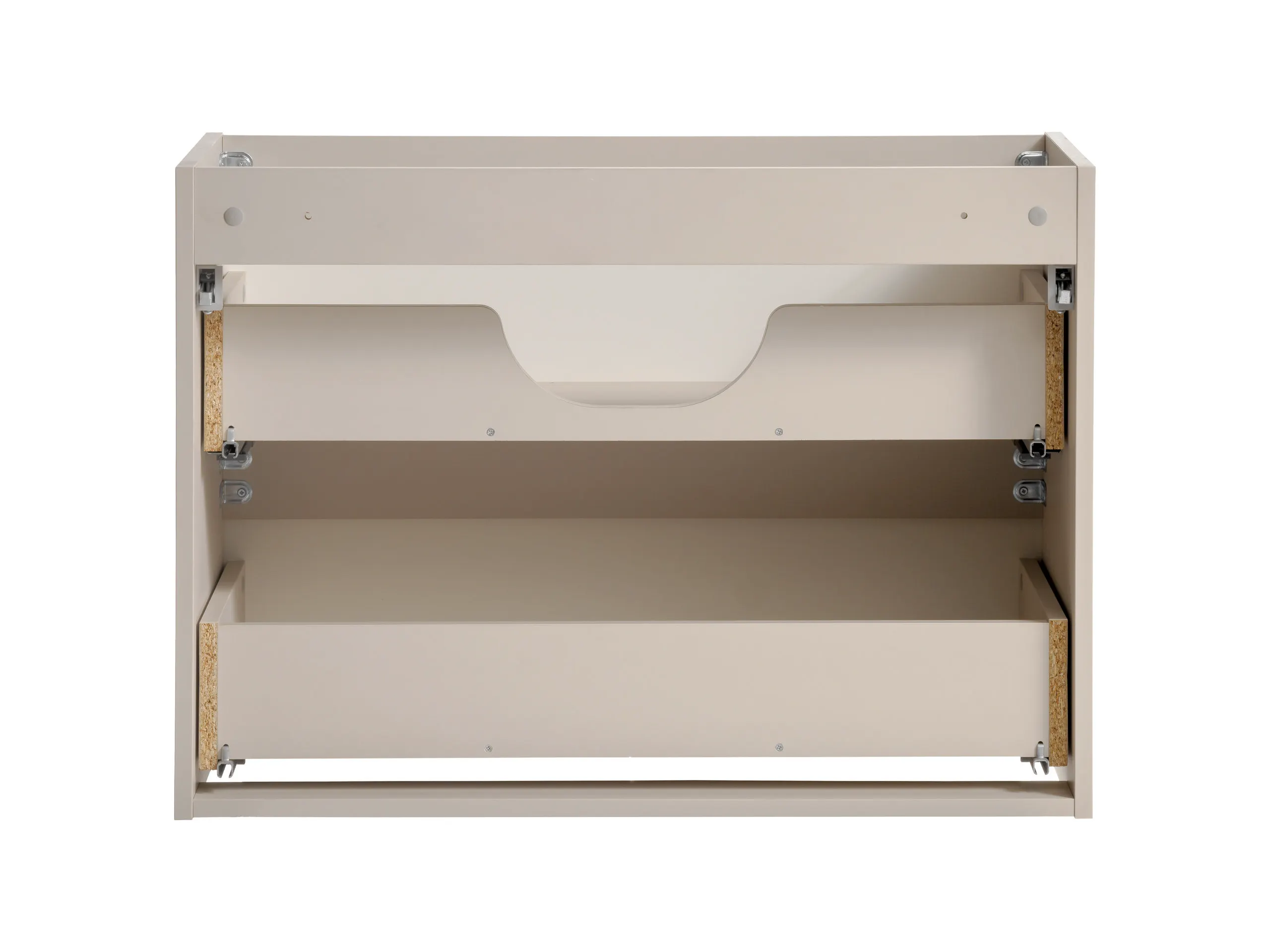 Zestaw meblowy SET-VIC Oak ( szafka z 2 szufladami 80cm+ blat ) kaszmirowy, efekt drewna - SET-VIC_B_OAK_80CM_S