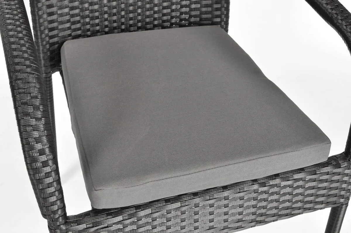 Zestaw ogrodowy jadalniany MALAGA 6-os technorattan czarny - FE5906948125254