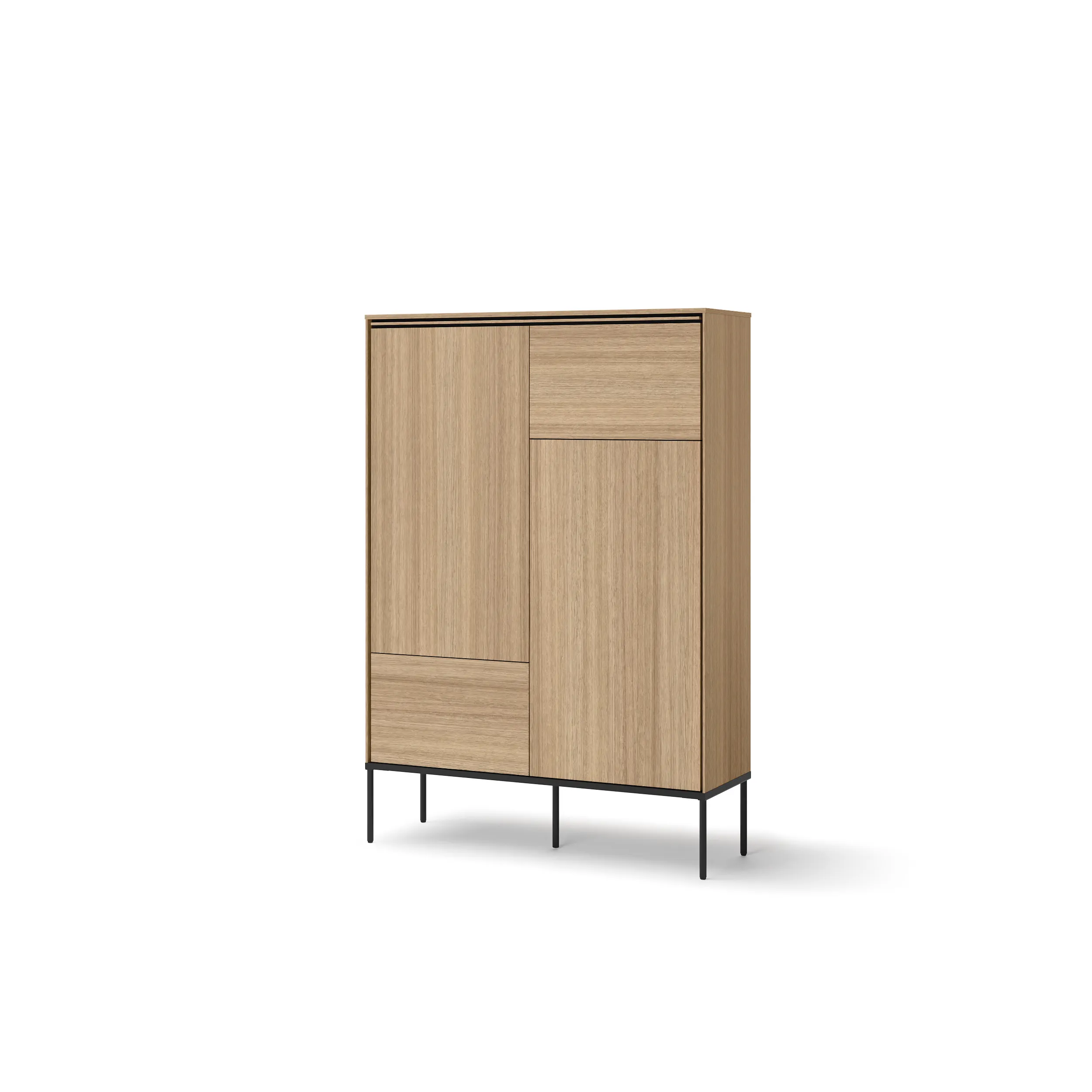 Wysoka komoda 2-drzwiowa VISSO VI-02 98cm dąb linearny