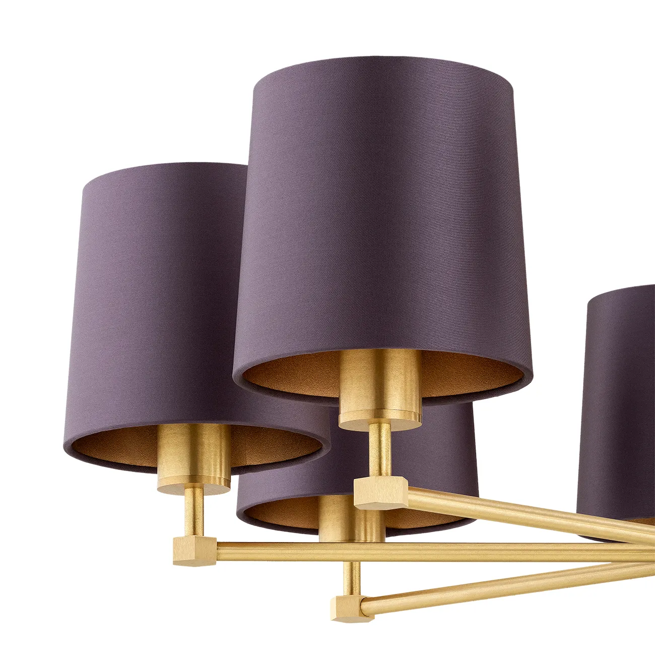 lampa wisząca, kinkiet, fioletowy, metaliczny złoty, bawełniana tkanina