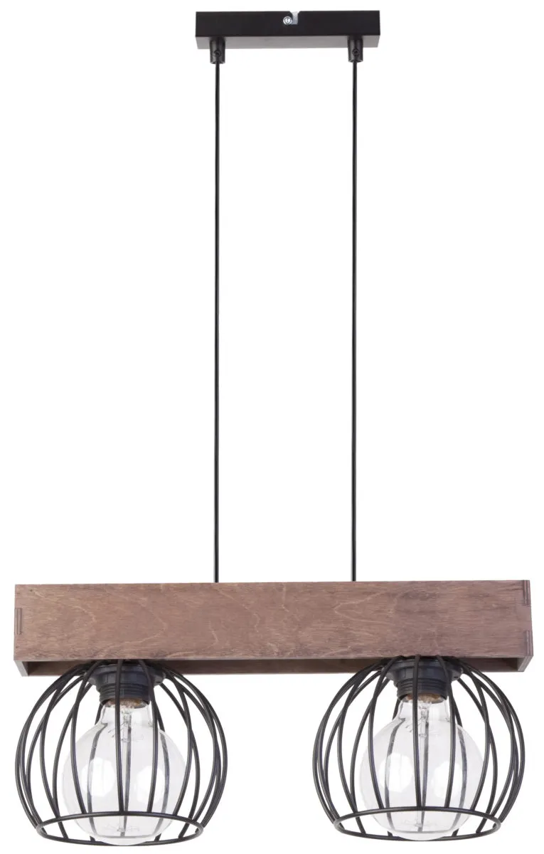 Lampa wisząca MILAN 2 czarno-brązowa
