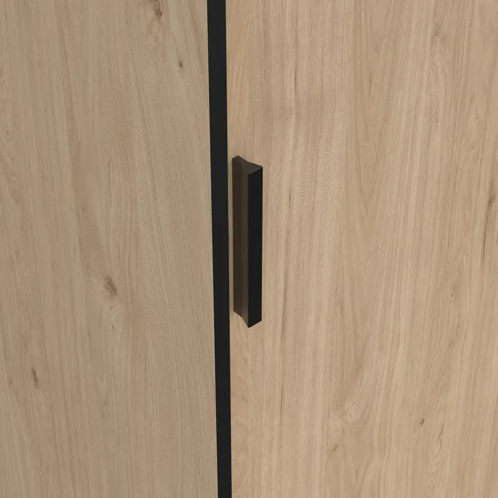 Szafa przesuwna 2-drzwiowa z 2 szufladami LINE 120 cm Jackson Hickory - TV_74334HLHL