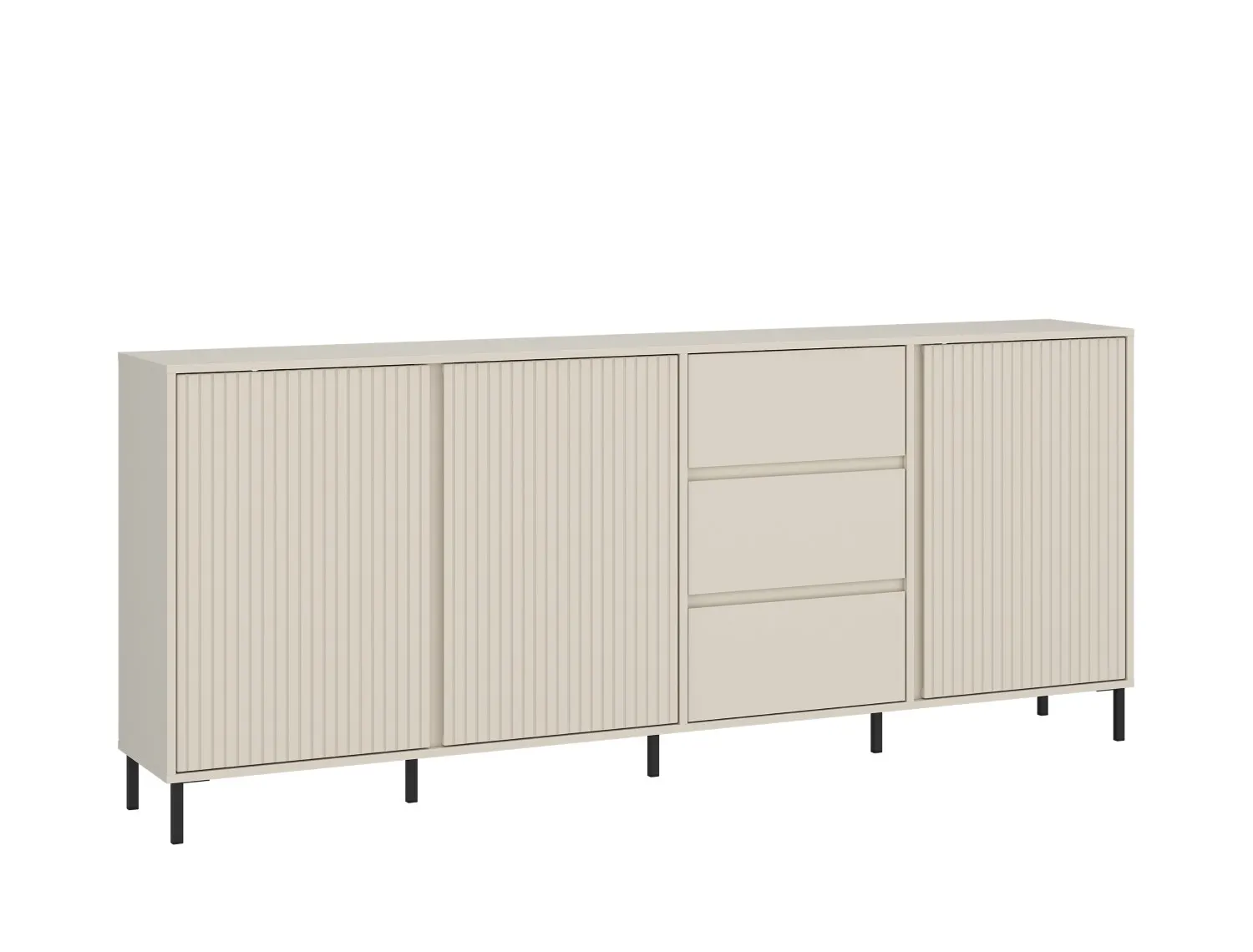Komoda 3-drzwiowa z szufladami AVENALE 212 cm kaszmirowa