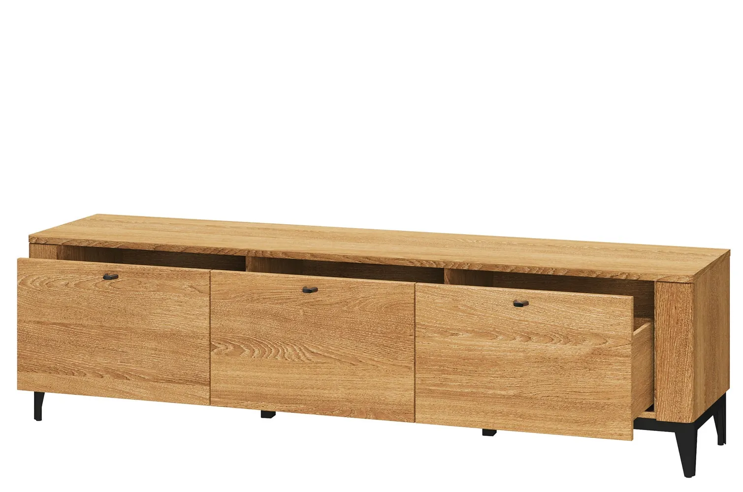 Szafka TV z 3 szufladami PORTO 25 - dąb złoty - TH-100-1611