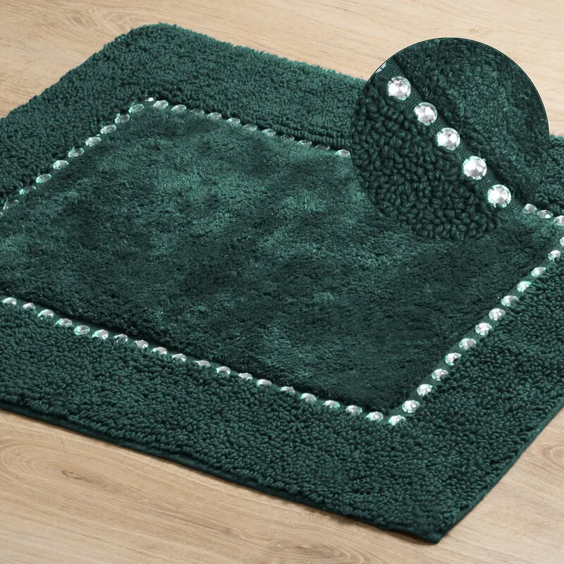 DYWANIK ŁAZIENKOWY CHIC 60 X 90 CM CIEMNOZIELONY DYWANIK ŁAZIENKOWY CHIC 60 X 90 CM CIEMNOZIELONY