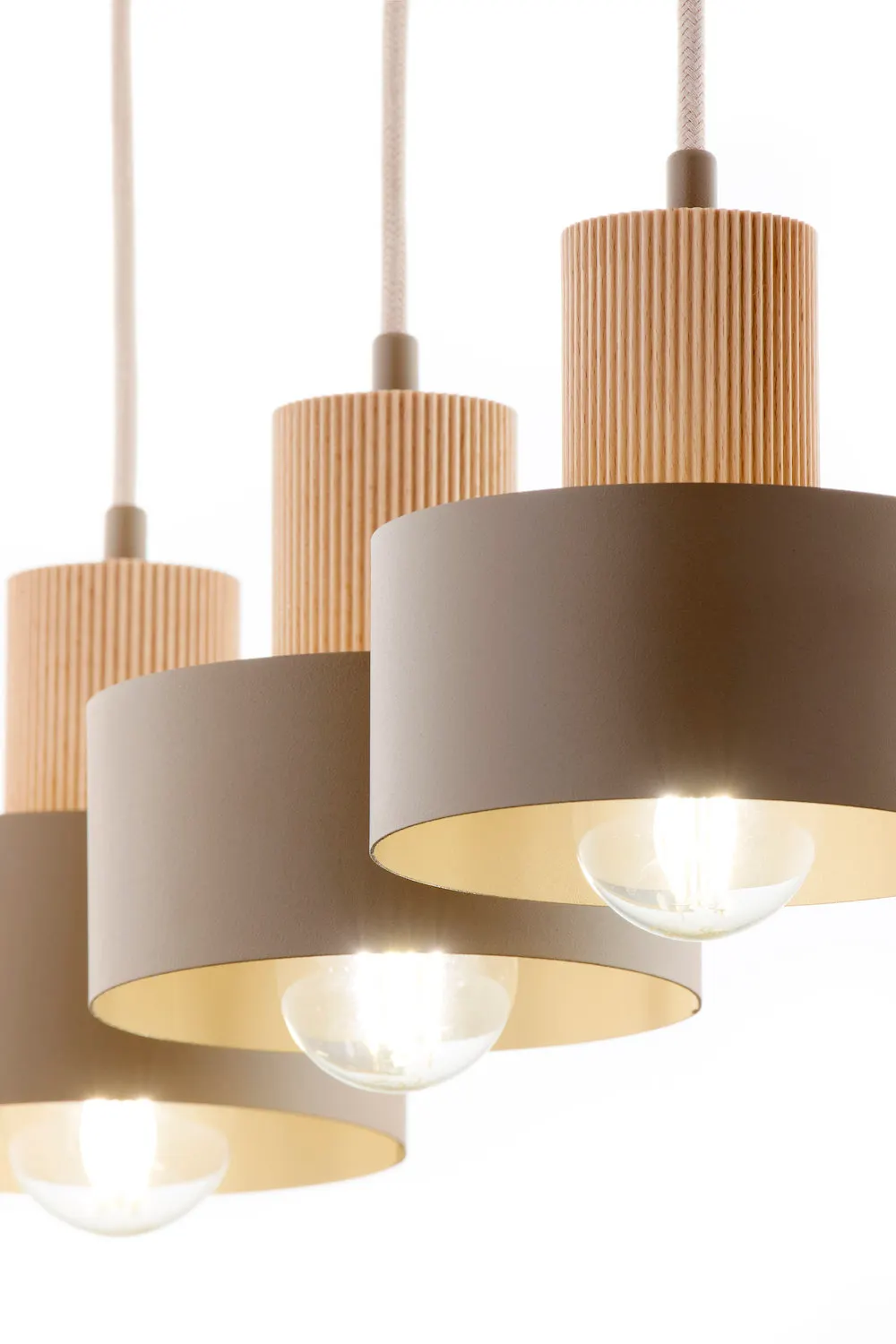 Lampa wisząca RIF WOOD 3 ciepły beż drewno bukowe — zdjęcie 8