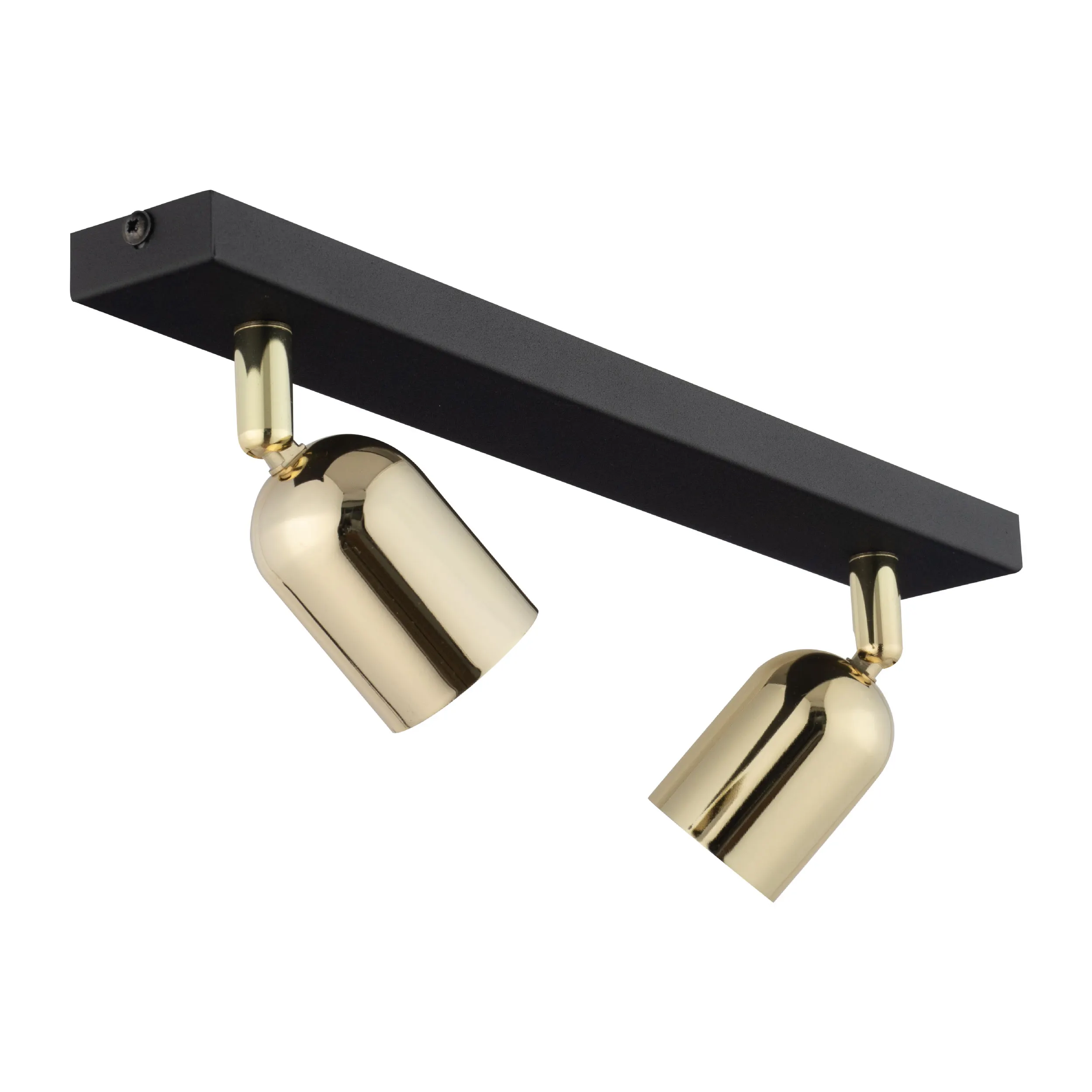Lampa sufitowa TOP czarna złota regulowana na listwie 45x18x14cm - TK_5617