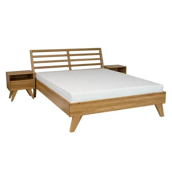 Łóżko bukowe 180X200 LK401 Szary DREWMAX - 52501