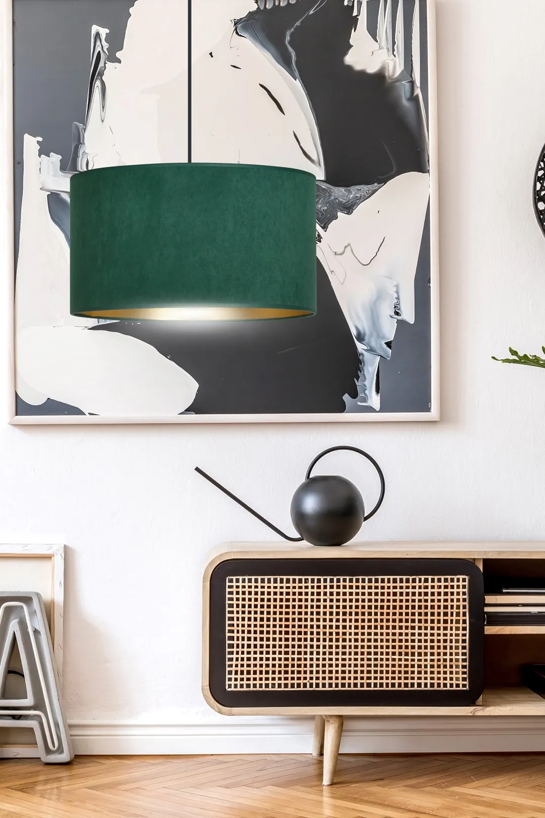 Lampa wisząca HILDE 1 czarny zielony — zdjęcie 8