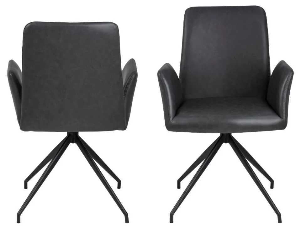 Krzesło obrotowe z podłokietnikami TOSCA Czarny, Czarny - 0000082021