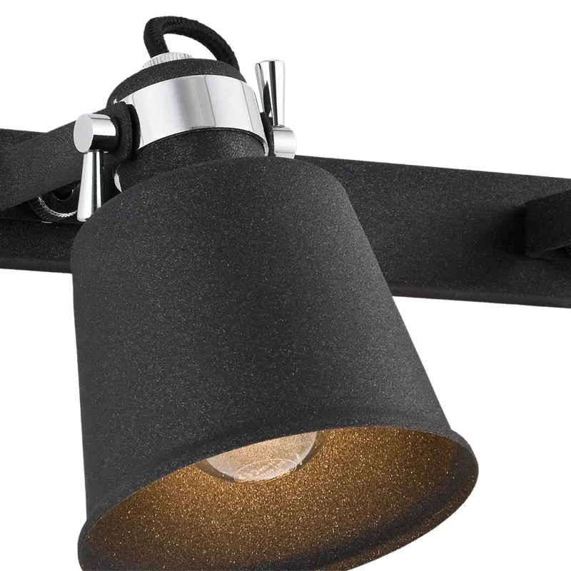 Kinkiet KONGO metalowy czarny chromowany - 673