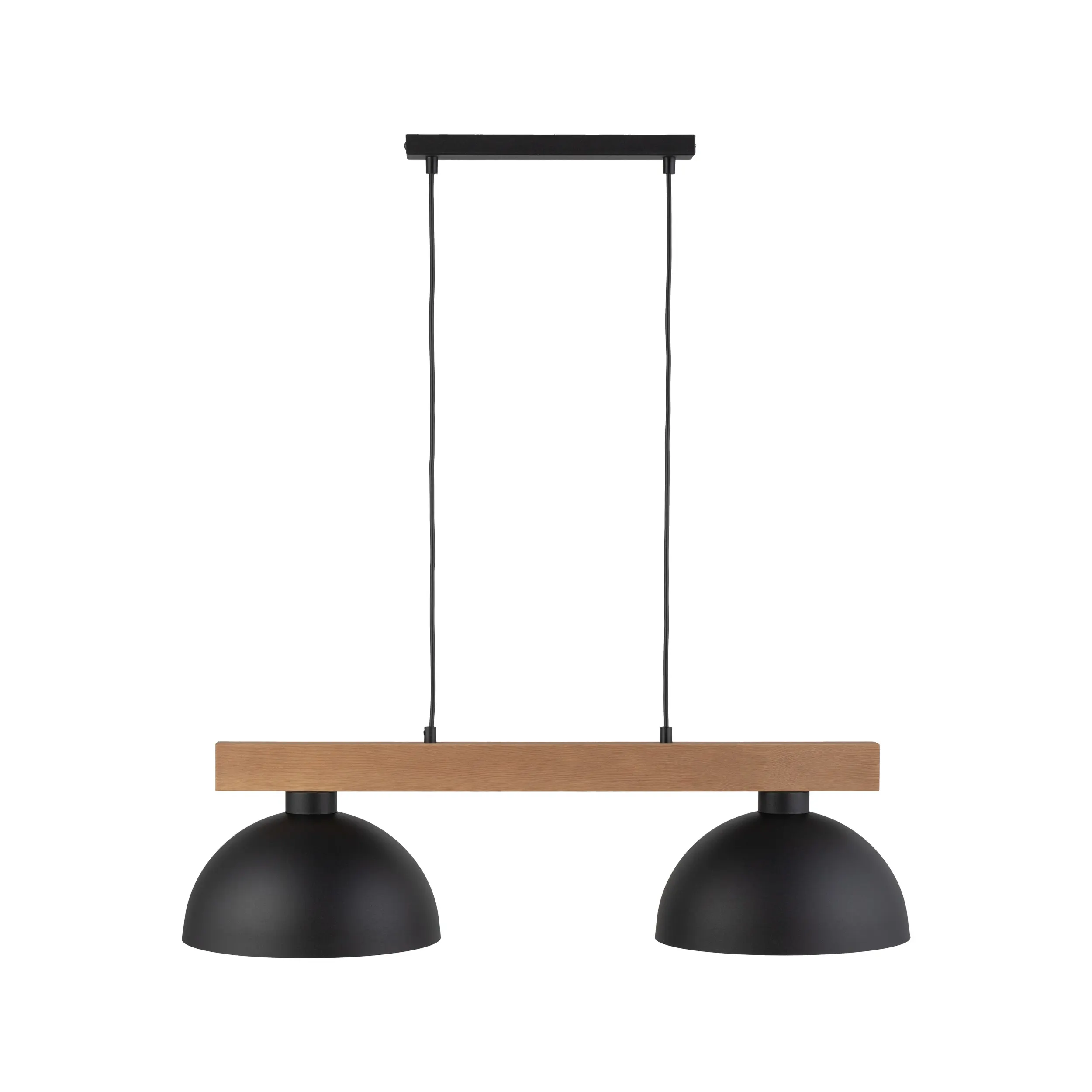 Lampa wisząca OSLO czarna z drewnianą listwą 120x83x33cm - TK_4711
