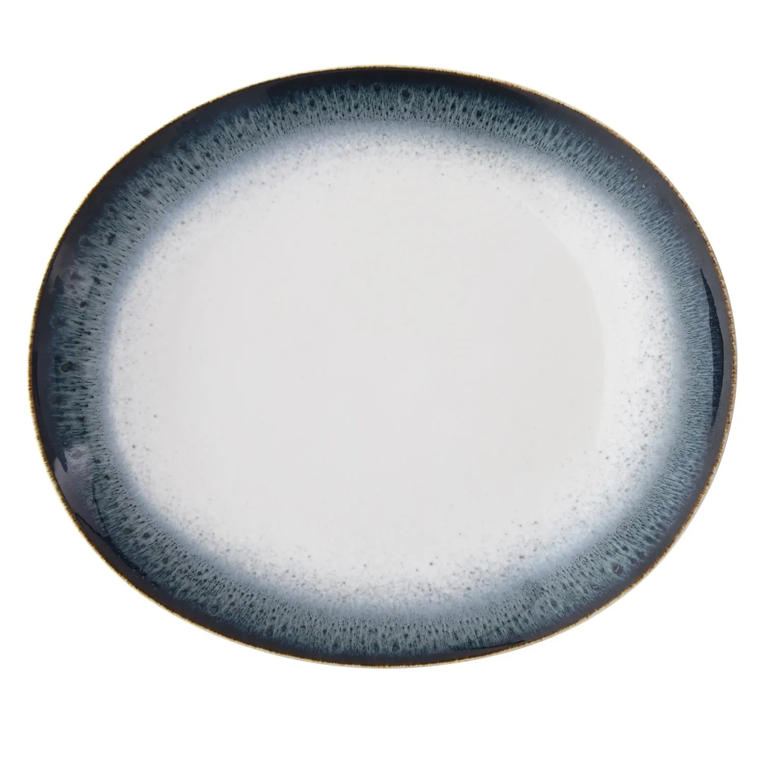 talerz, serwisowy, ceramiczny, niebieski, gradient