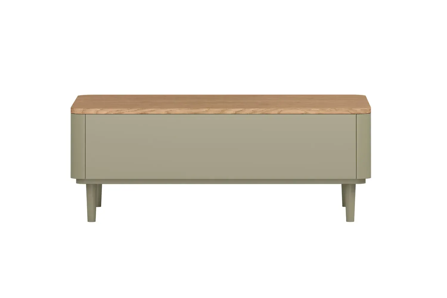 Stolik kawowy z 2 szufladami AMILIO 100 - eukaliptus dąb baltic dune nogi eukaliptus - B_170051