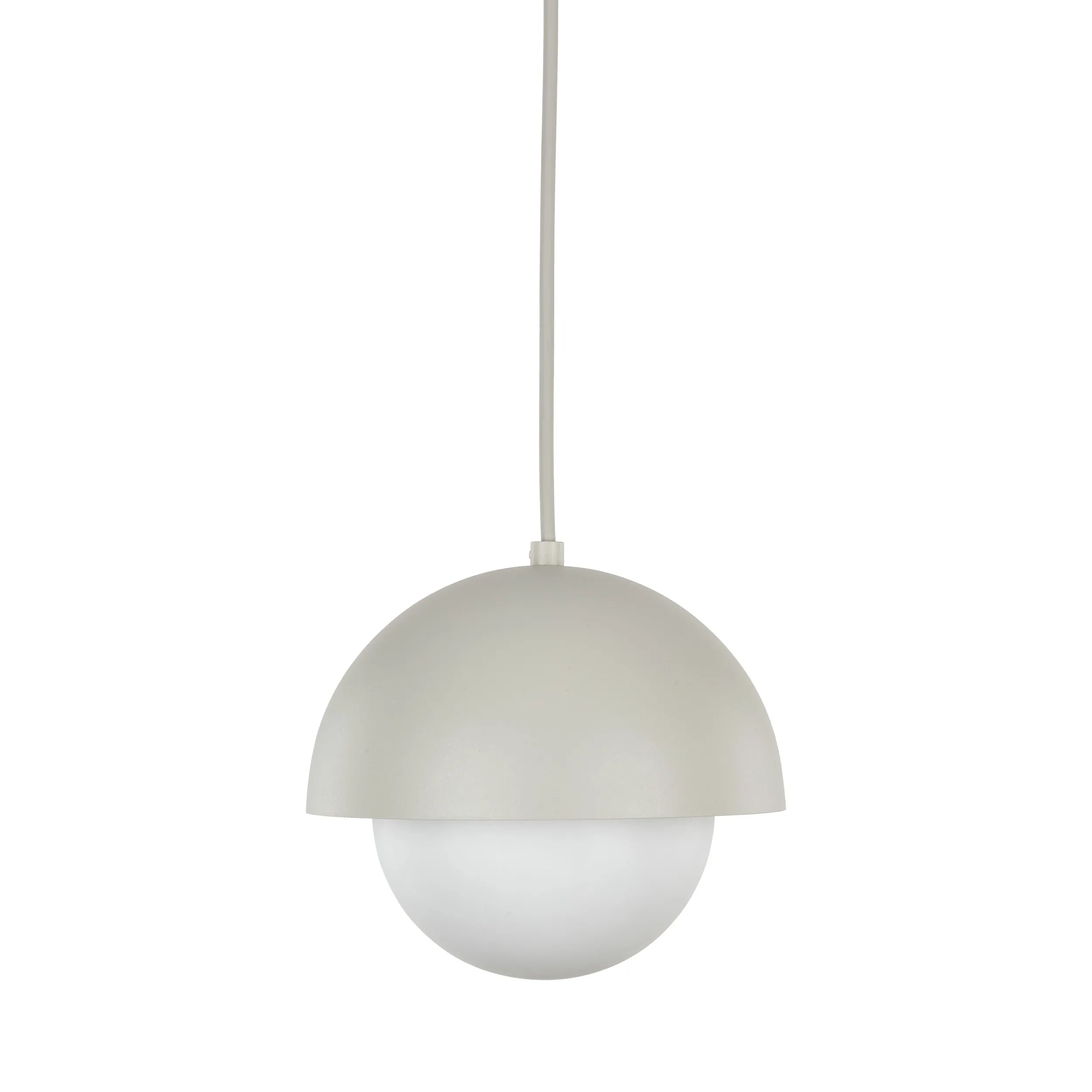 Lampa wisząca BONO beżowa z okrągłym białym kloszem 150x17cm - TK_10205