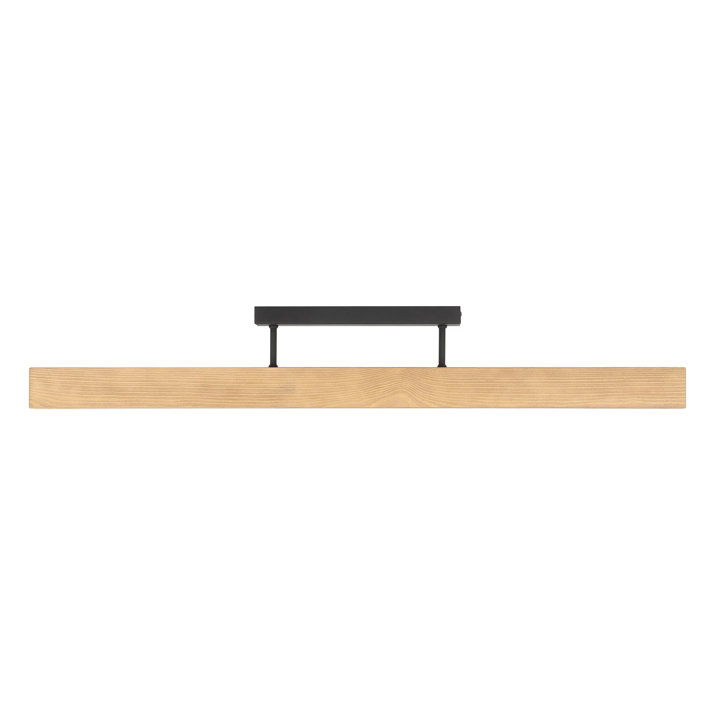Lampa sufitowa TEO LED 10W sosnowa jasna drewniana na czarnej metalowej podstawie 96x16x5cm - TK_6619