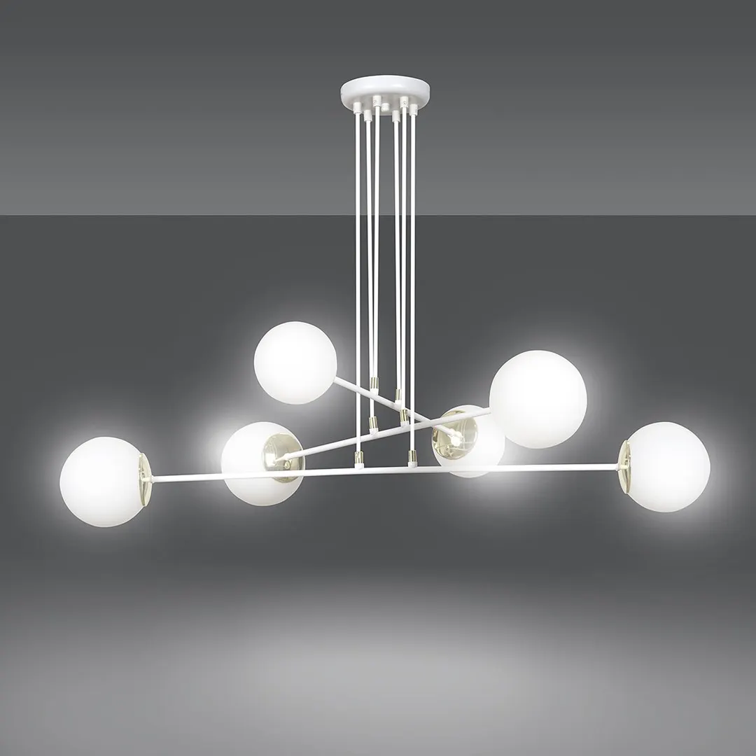 Lampa wisząca OGNIS 6 biała — zdjęcie 2