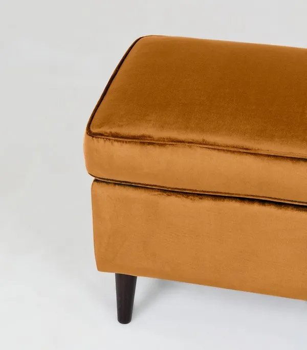 Podnóżek aksamitny RON VELVET curry - RONV68WP