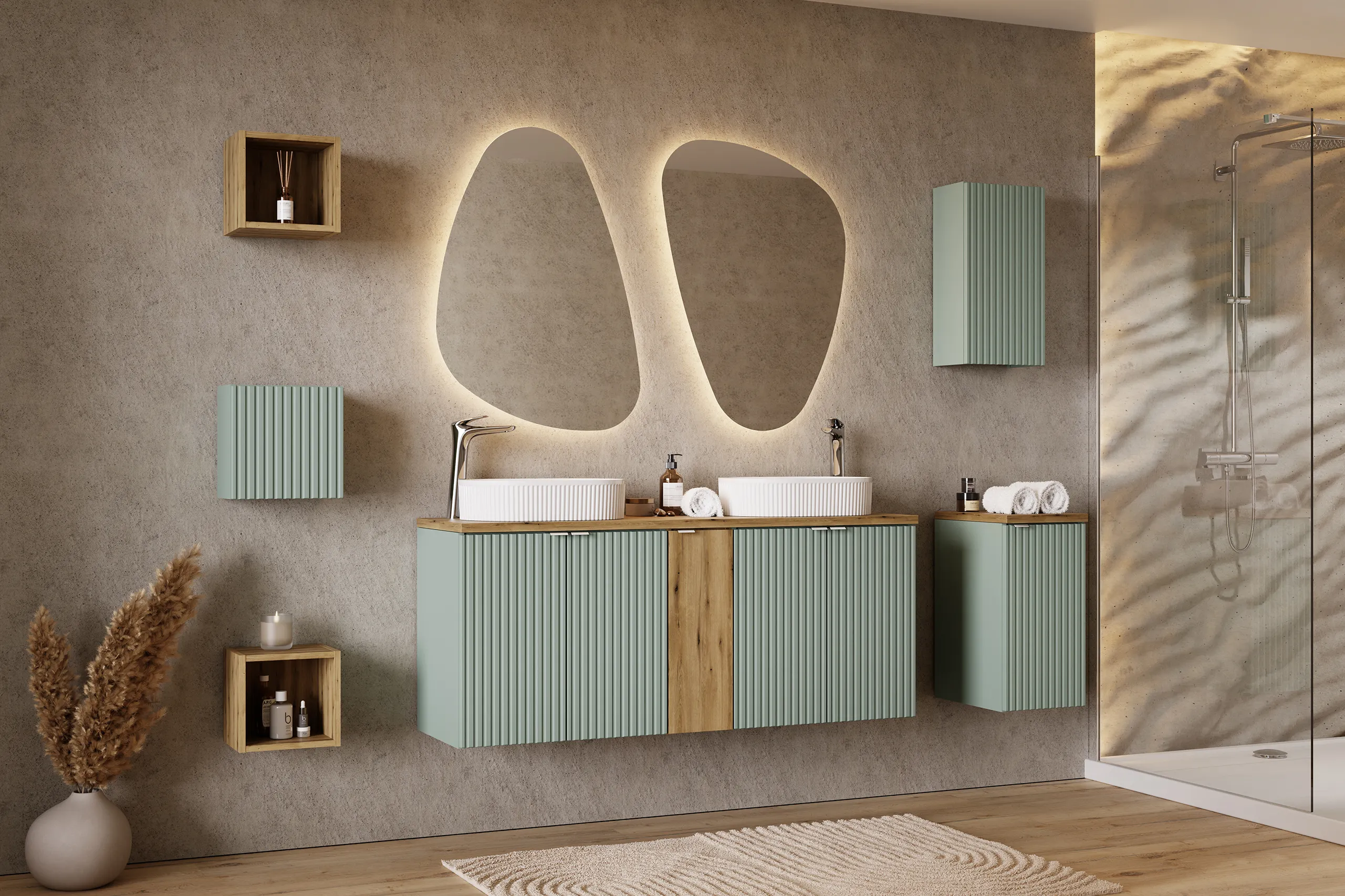 Regał Górny Qubik NOVA OAK dąb coast evoke — zdjęcie 3