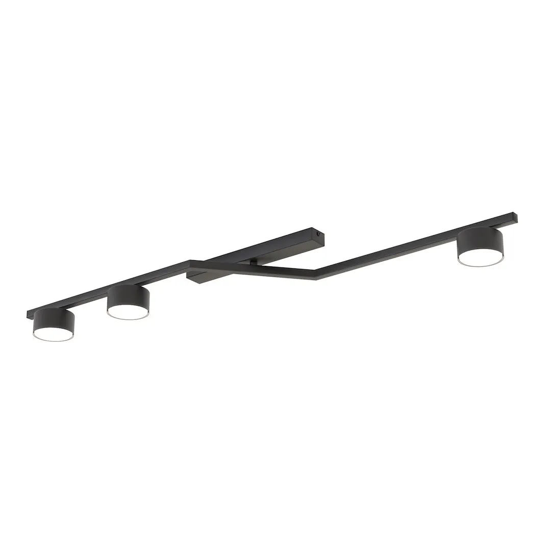 Lampa sufitowa plafon SKAN 3 czarna