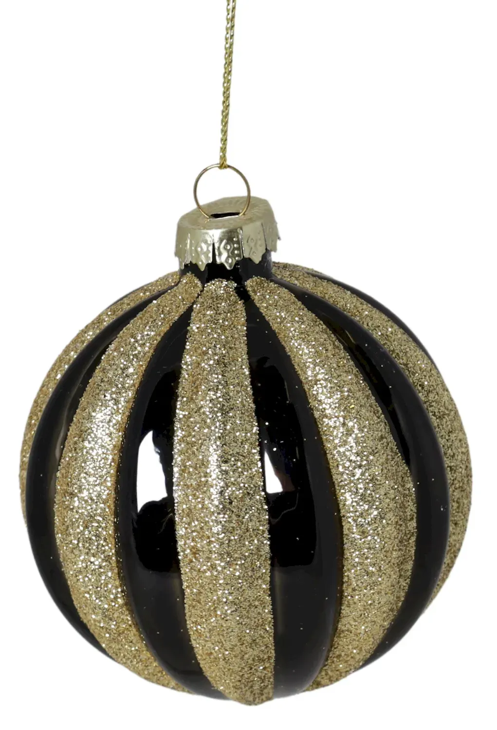 Bombka szklana 12 sztuk CZARNO-ZŁOTA DISPLAY 3551 Bombka szklana 12 sztuk CZARNO-ZŁOTA DISPLAY 3551