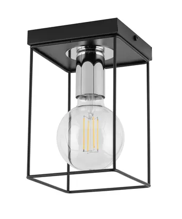 Plafon VOX 1 czarno-srebrny