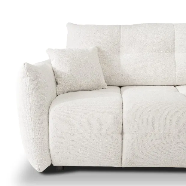 Narożnik rozkładany z pojemnikiem BASE SICURIO 257 cm L/P pikowany kremowy - BASE_NAR_SICURIO60