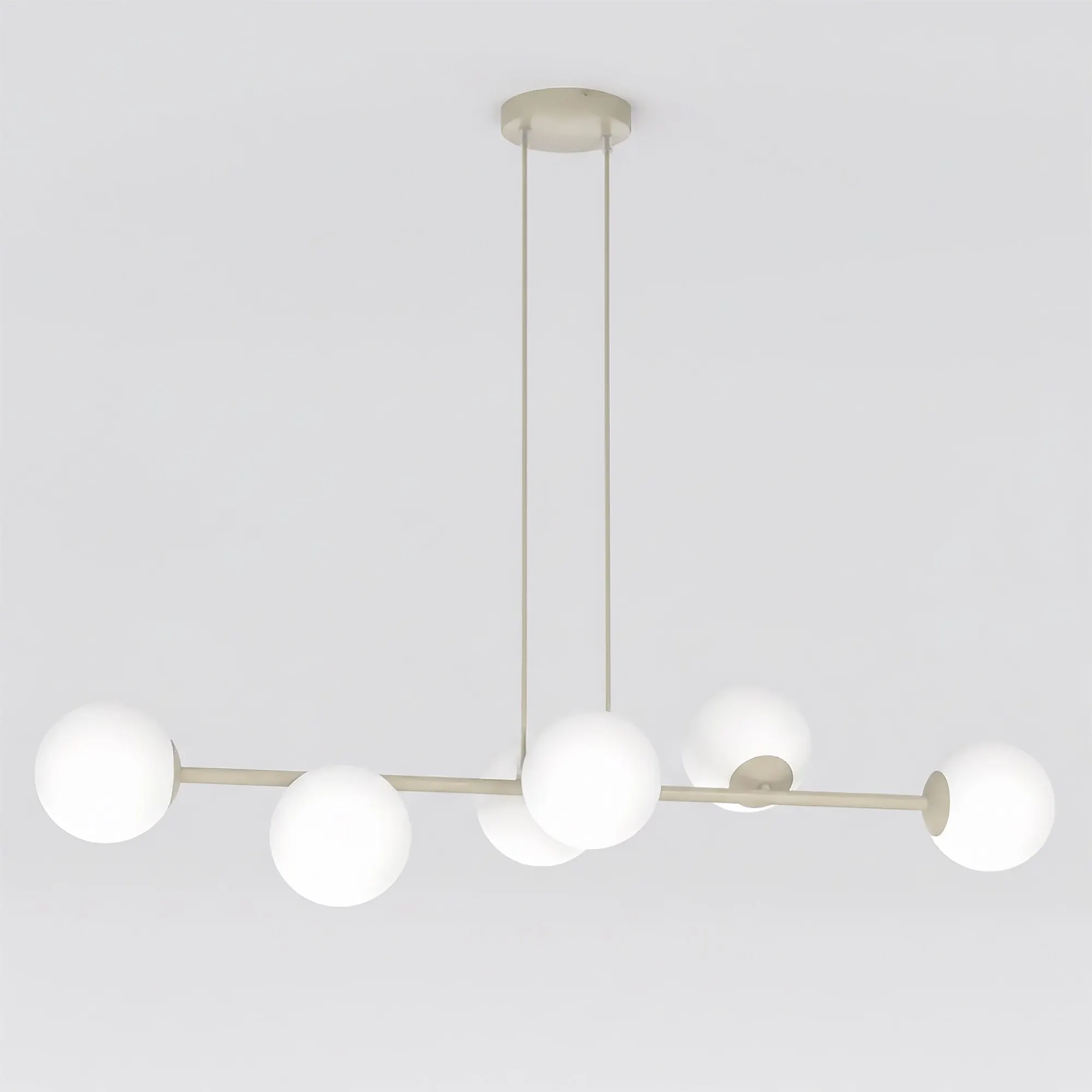 Lampa wisząca MAGNUS 6 MOKKA OPAL beżowy biały