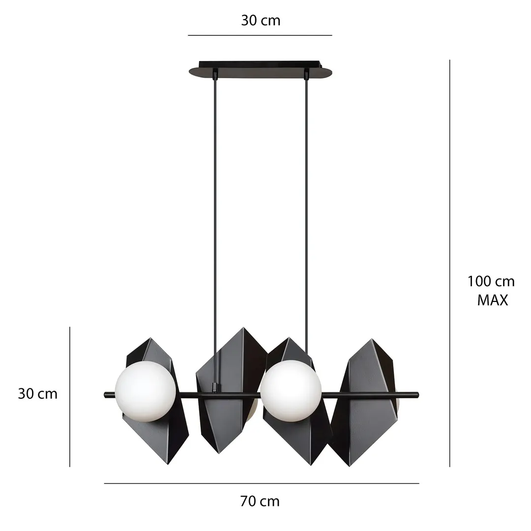 Lampa wisząca DRIFTON 4 czarny biały — zdjęcie 8