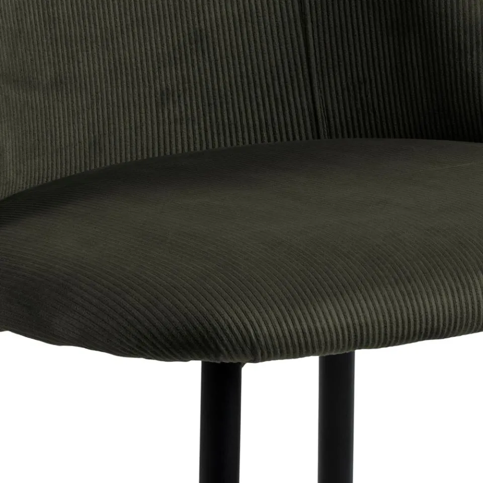 Krzesło tapicerowane SANTIAGO 4-szt. oliwkowy/czarny - 0000092610