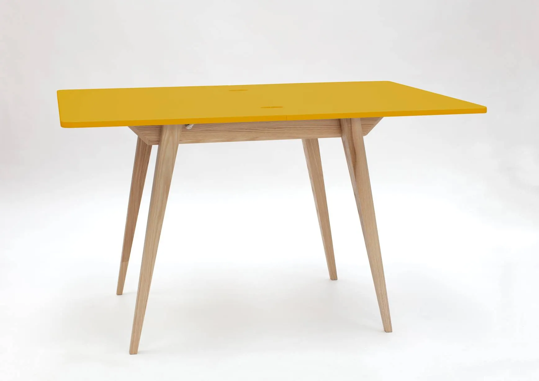 Stół rozkładany ENVELOPE 65x90-130cm żółty naturalny - NRAGABATE_E5