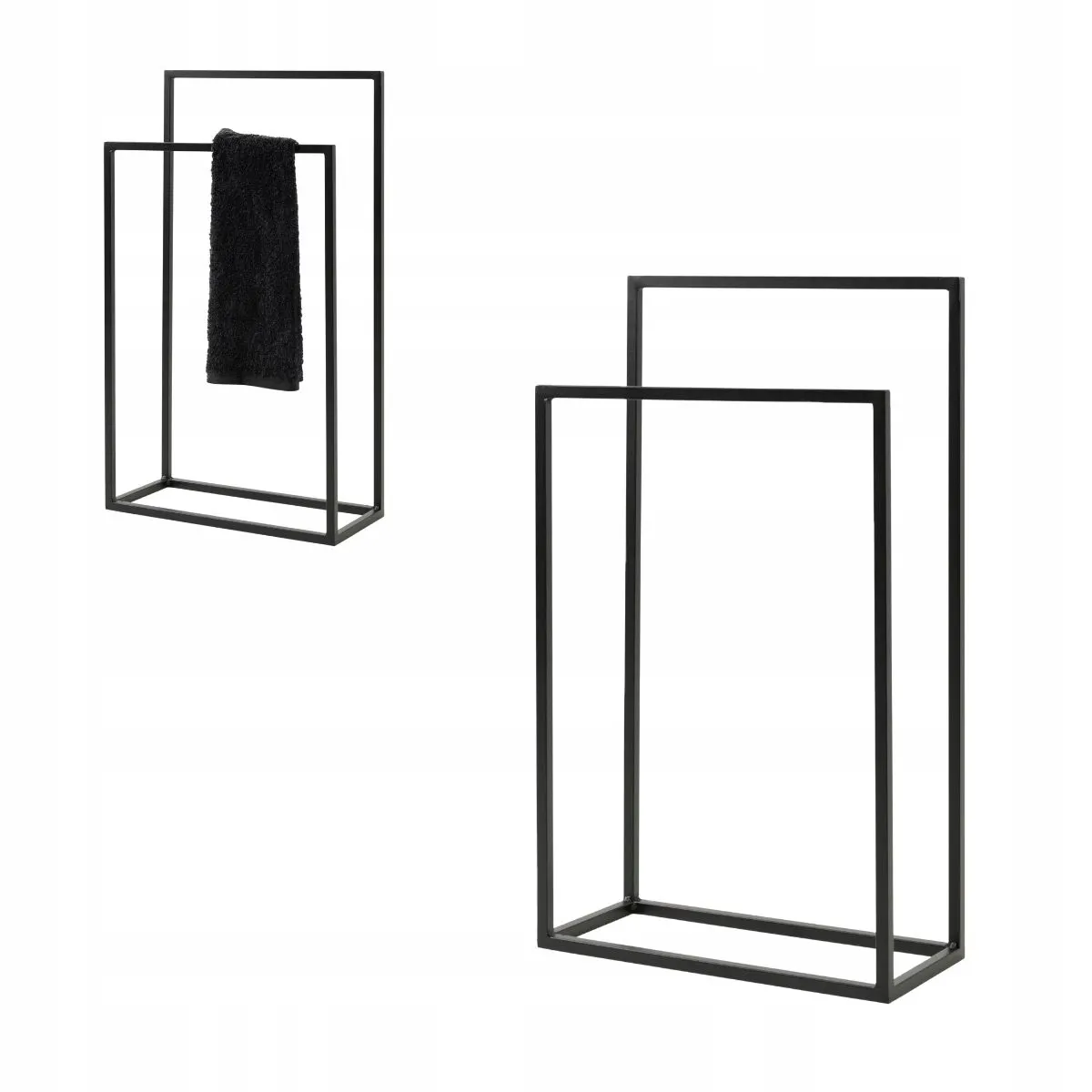 Wieszak na ręczniki metalowy OLIVER M czarny