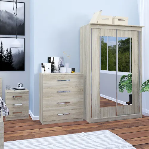 Komoda z 4 szuflami MORTY 83cm dąb sonoma - INT_5001994DOS