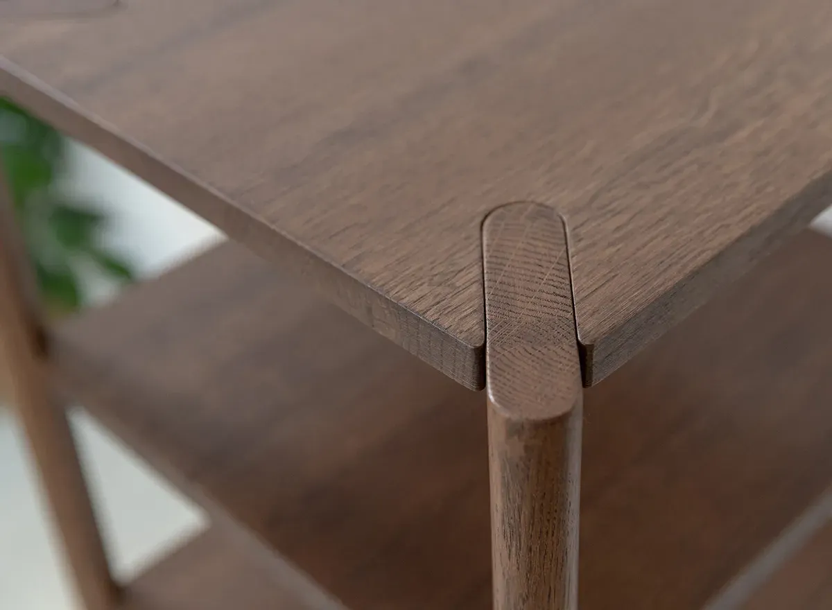 Regał dębowy wysoki CAMPI tabacco - KULCA08T