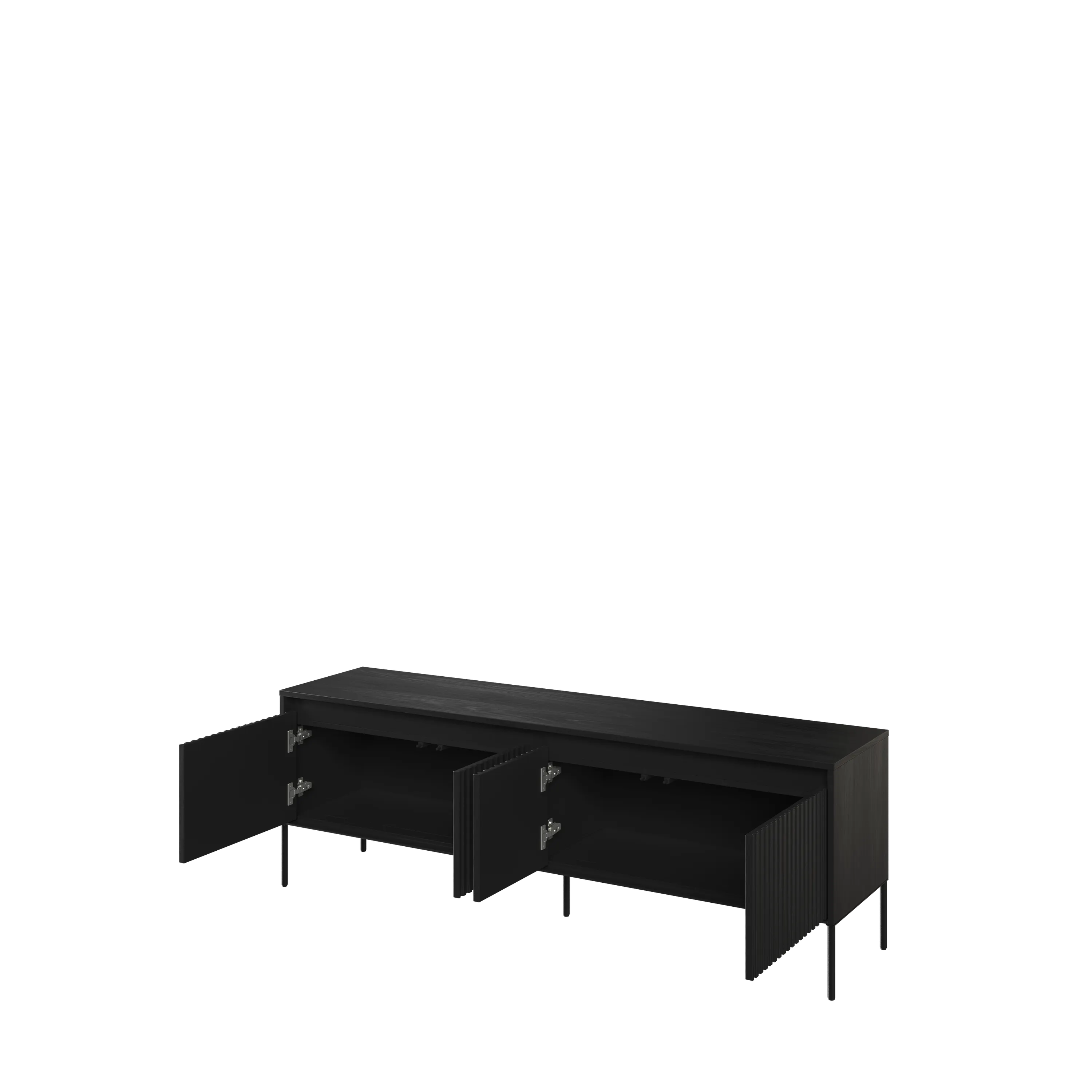 Szafka RTV z oświetleniem TREND TR-05 4D 167cm czarna - TR5C-V2