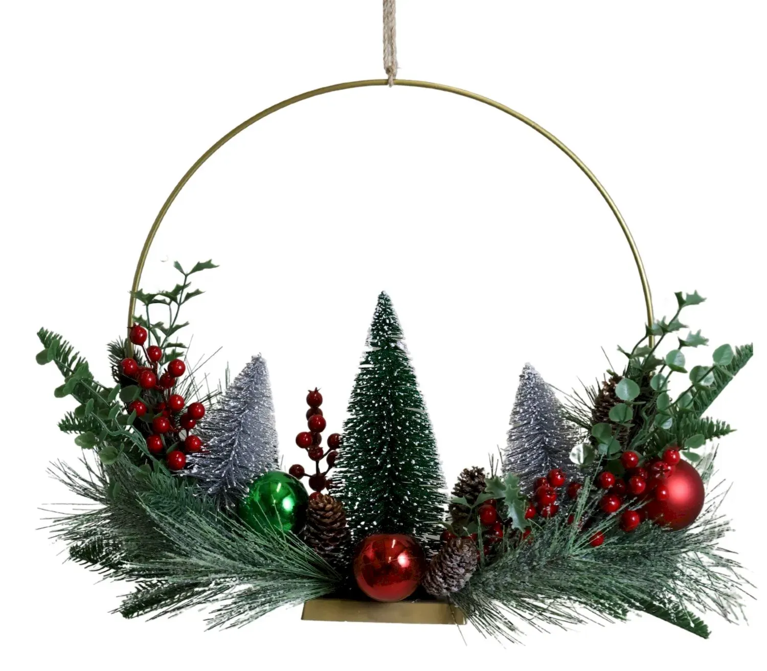 Dekoracja świąteczna NA OBRĘCZY wielokolorowa Dekoracja świąteczna NA OBRĘCZY wielokolorowa