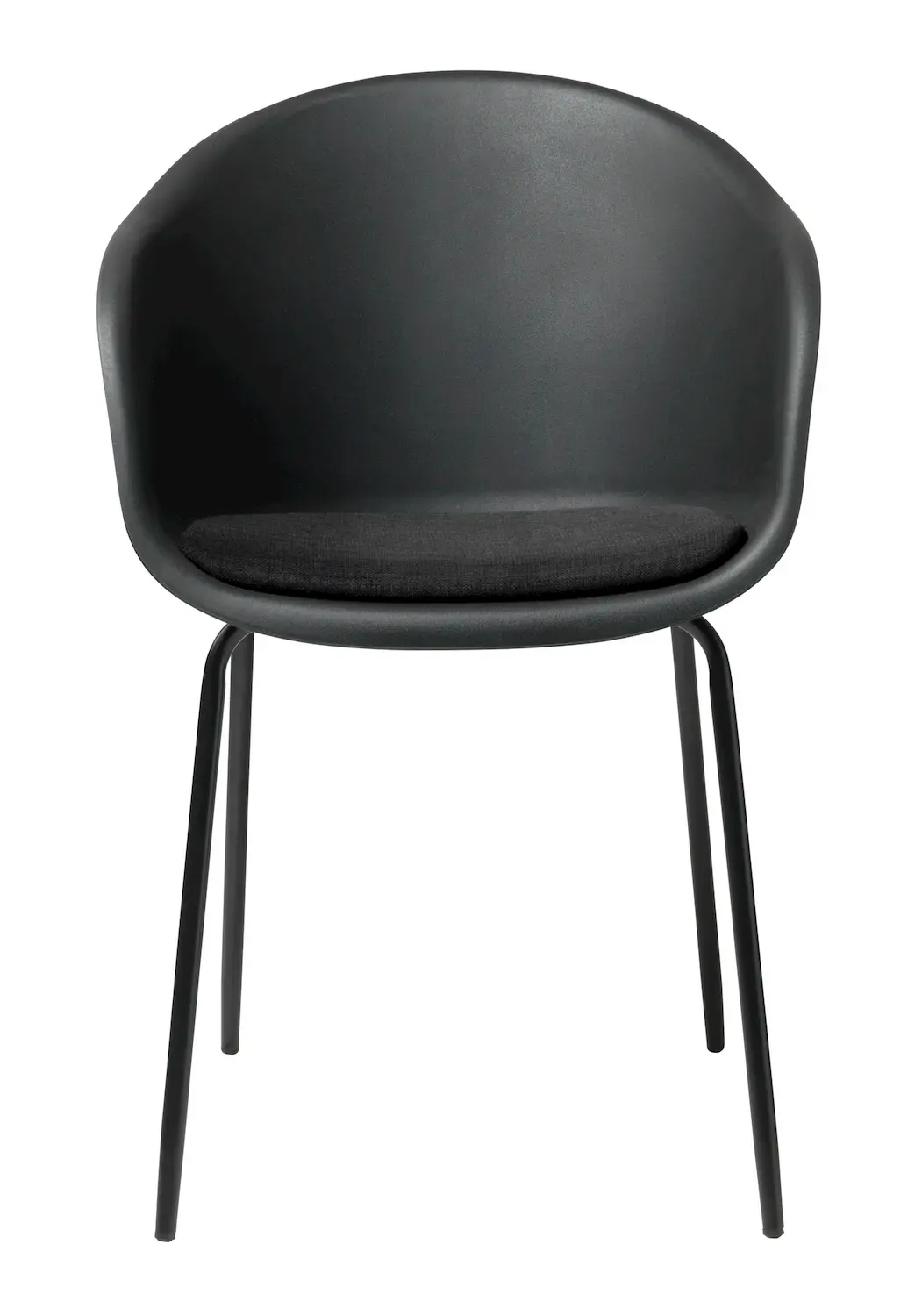 Krzesło z podłokietnikami TOPLEY - czarne - UN_35810060