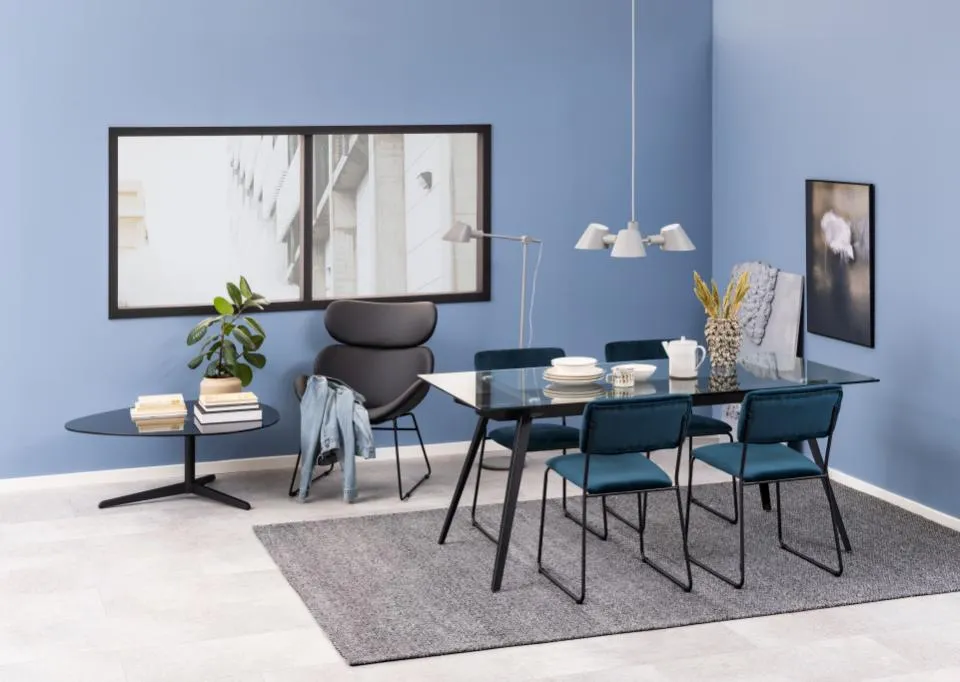 Krzesło Miranda Granatowy, Czarny ( zestaw 2 sztuk ) - 0000080651